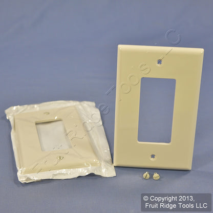 Leviton PJ26-T Light Almond 1-Gang Decora GFCI Unbreakable Midway Wallplate 2pcs