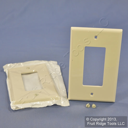 Leviton PJ26-T Light Almond 1-Gang Decora GFCI Unbreakable Midway Wallplate 2pcs