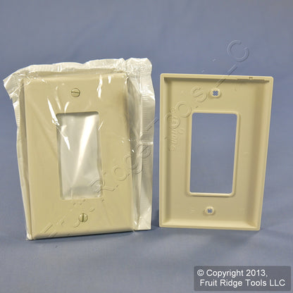 Leviton PJ26-T Light Almond 1-Gang Decora GFCI Unbreakable Midway Wallplate 2pcs