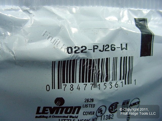 Leviton PJ26-W White 1-Gang Decora GFCI Unbreakable Nylon Midway Wallplate Cover