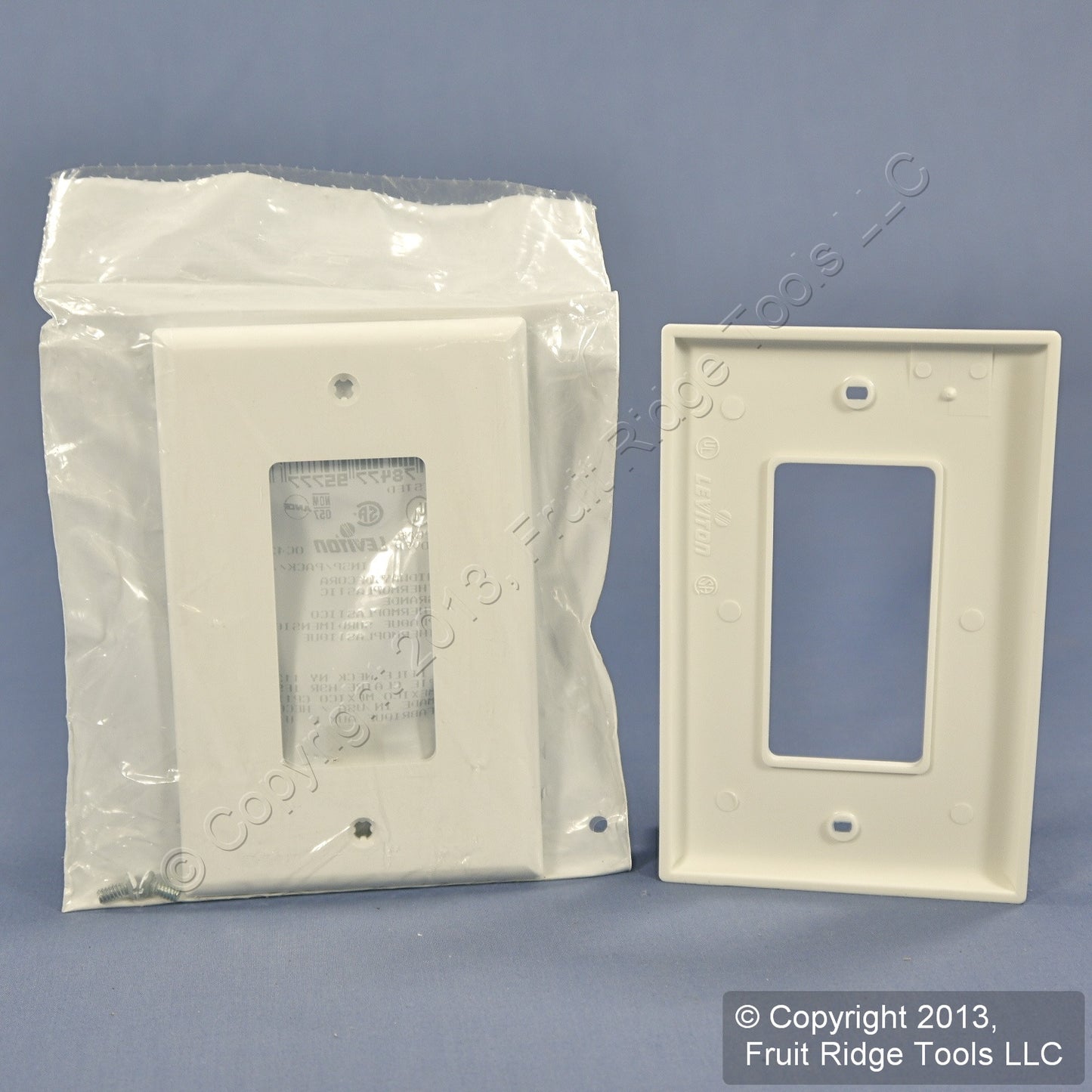 Leviton PJ26-W White 1-Gang Decora GFCI Unbreakable Midway Wallplate Cover 2pcs