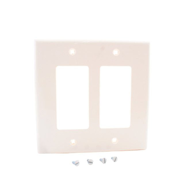Leviton PJ262-A Almond 2-Gang Decora GFI GFCI Unbreakable Midway Wallplate Cover