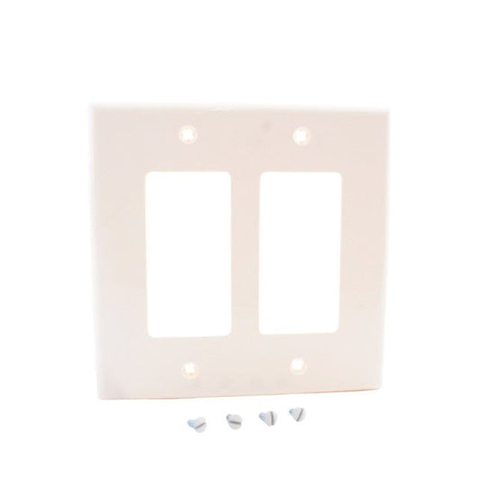 Leviton PJ262-A Almond 2-Gang Decora GFI GFCI Unbreakable Midway Wallplate Cover