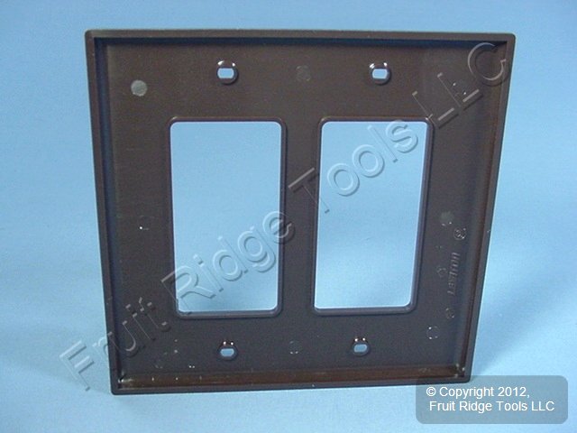 Leviton PJ262 Brown 2-Gang GFCI Decora Unbreakable Midway Nylon Wallplate Cover