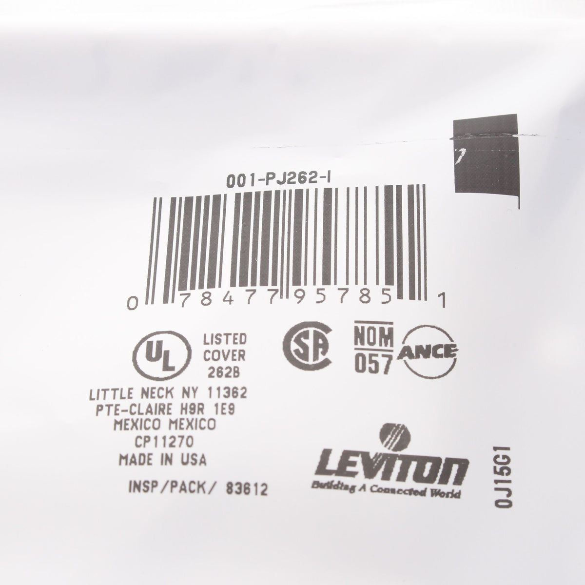 Leviton PJ262-I Ivory 2-Gang Decora GFI Unbreakable Nylon Midway Wallplate Cover