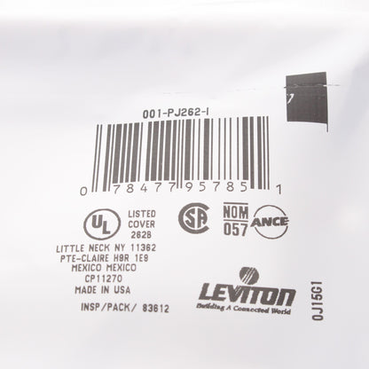 Leviton PJ262-I Ivory 2-Gang Decora GFI Unbreakable Nylon Midway Wallplate Cover