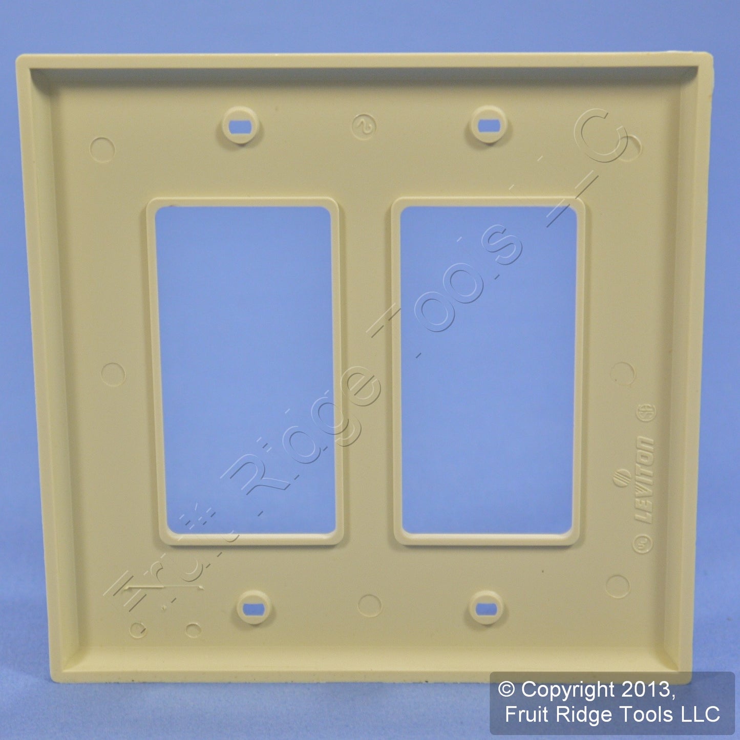 Leviton PJ262-I Ivory 2-Gang Decora GFCI Unbreakable Midway Wallplate Cover 2pcs