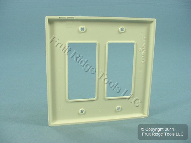 Leviton PJ262-T Lt Almond 2-Gang Decora GFCI Unbreakable Midway Wallplate Cover