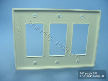 Leviton PJ263-T Lt Almond 3-Gang Unbreakable Decora GFCI Midway Wallplate Cover