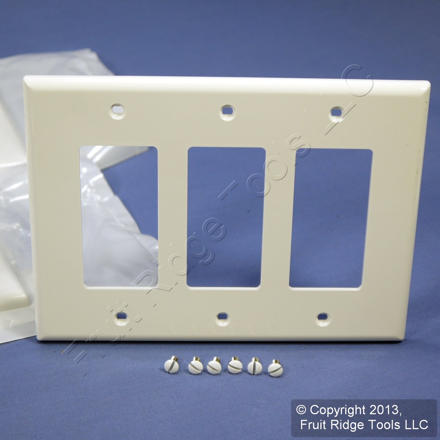 Leviton PJ263-W White 3-Gang Decora Midway Cover Nylon Wallplates Gfi Gfci 10pcs