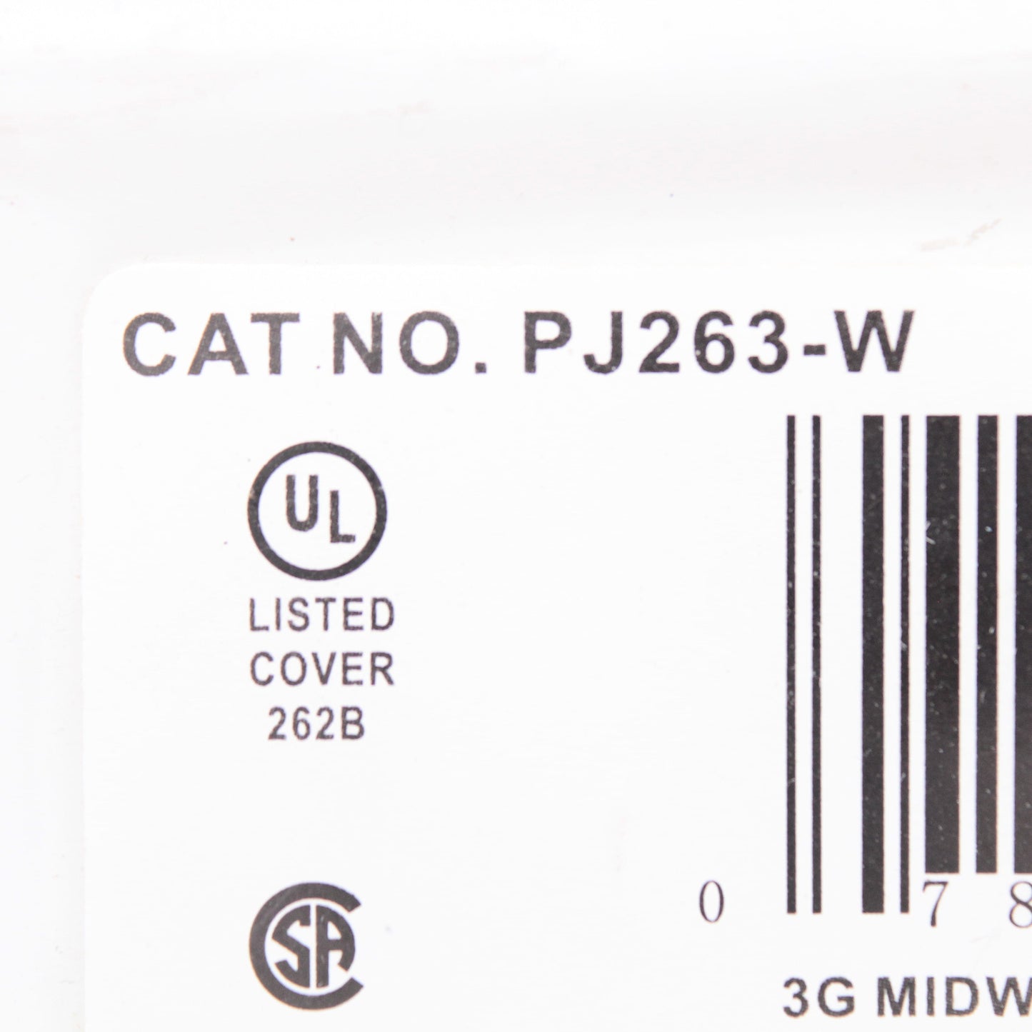 Leviton PJ263-W White 3-Gang Unbreakable Nylon Decora GFI Midway Wallplate Cover