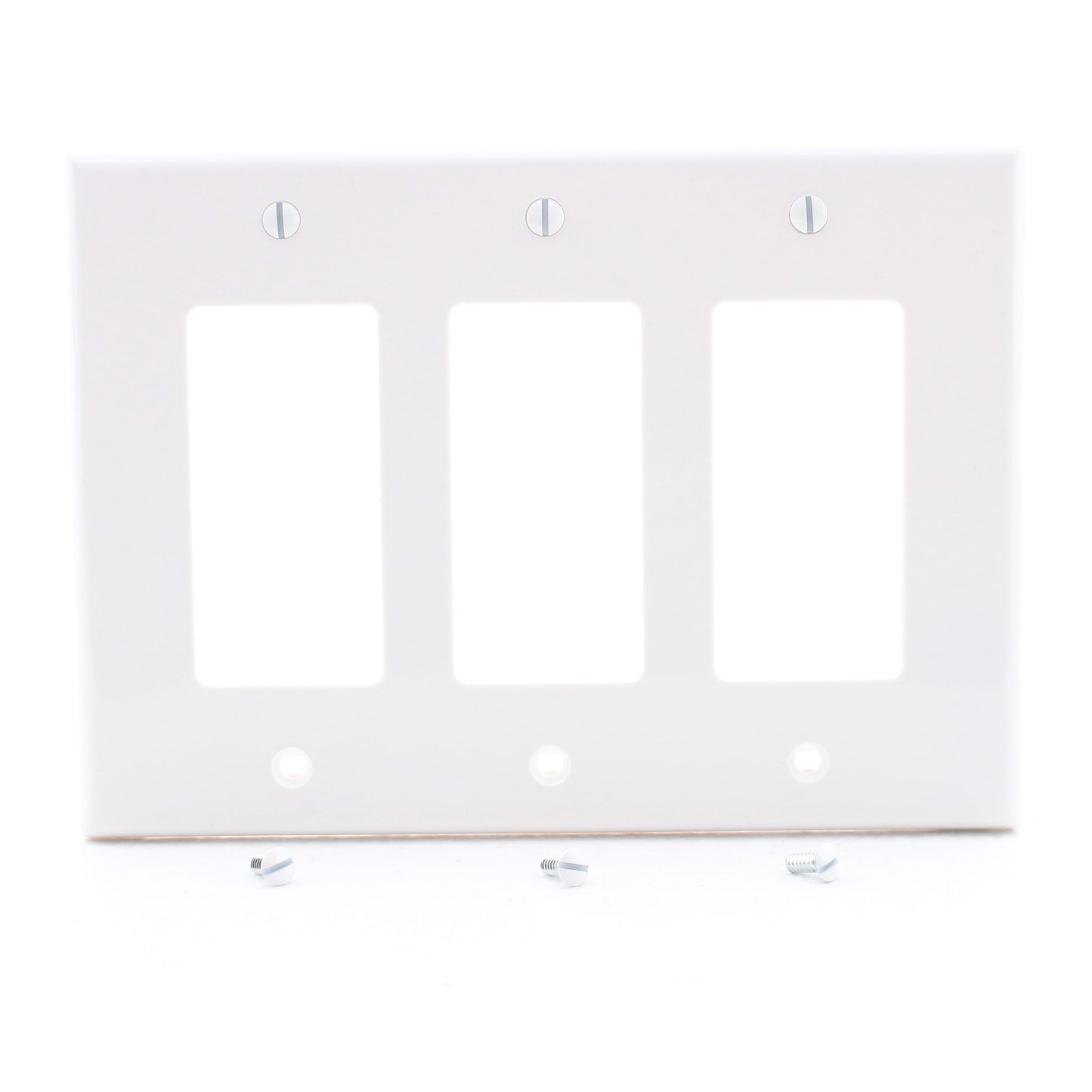 Leviton PJ263-W White 3-Gang Unbreakable Nylon Decora GFI Midway Wallplate Cover