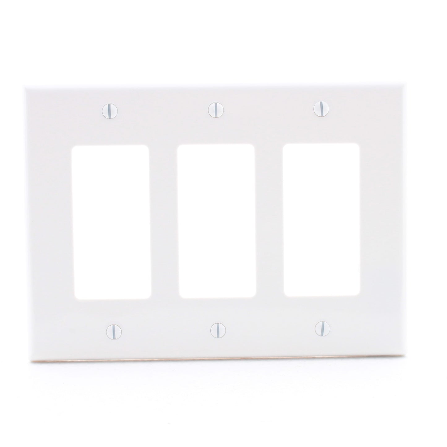 Leviton PJ263-W White 3-Gang Unbreakable Nylon Decora GFI Midway Wallplate Cover