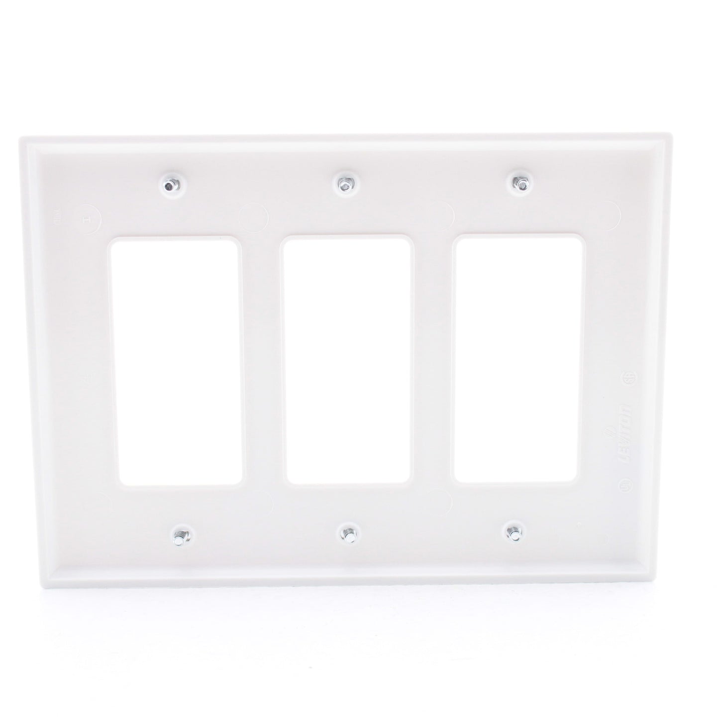 Leviton PJ263-W White 3-Gang Unbreakable Nylon Decora GFI Midway Wallplate Cover