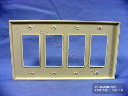 Leviton PJ264-A Almond 4-Gang Decora GFI GFCI Unbreakable Midway Wallplate Cover