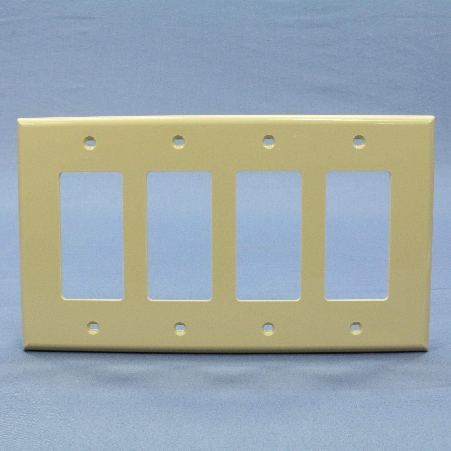 Leviton PJ264-I Ivory 4-Gang Decora GFI Unbreakable Nylon Midway Wallplate Cover