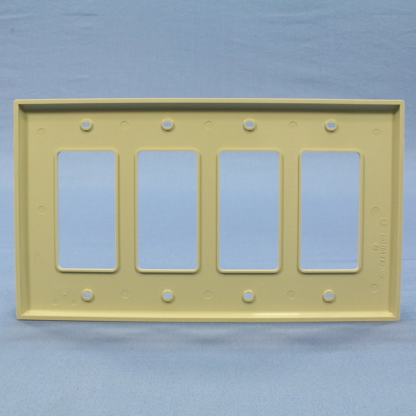 Leviton PJ264-I Ivory 4-Gang Decora GFI Unbreakable Nylon Midway Wallplate Cover