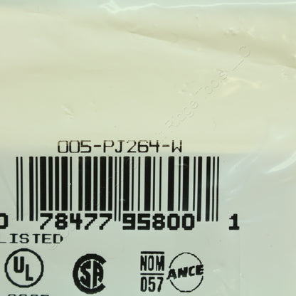 Leviton PJ264-W Discolored White 4-Gang Decora GFCI Nylon Midway Wallplate Cover