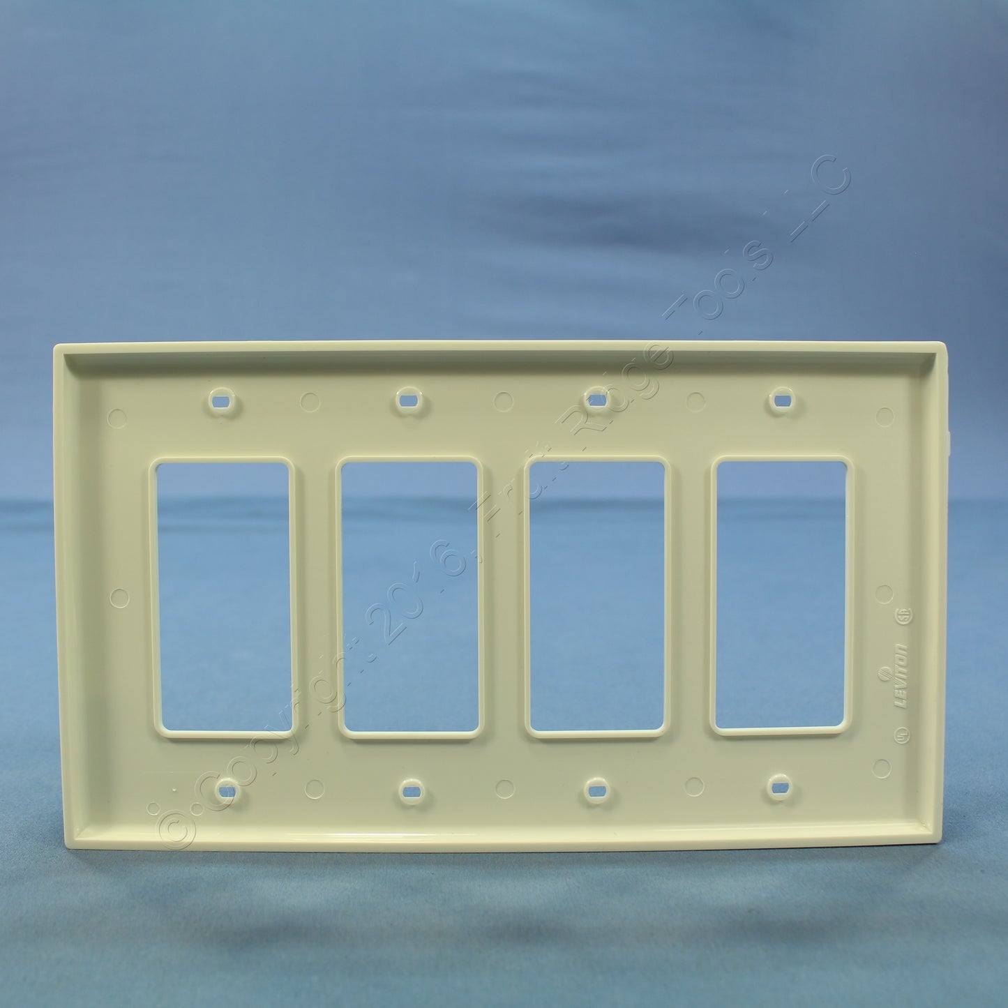 Leviton PJ264-W Discolored White 4-Gang Decora GFCI Nylon Midway Wallplate Cover