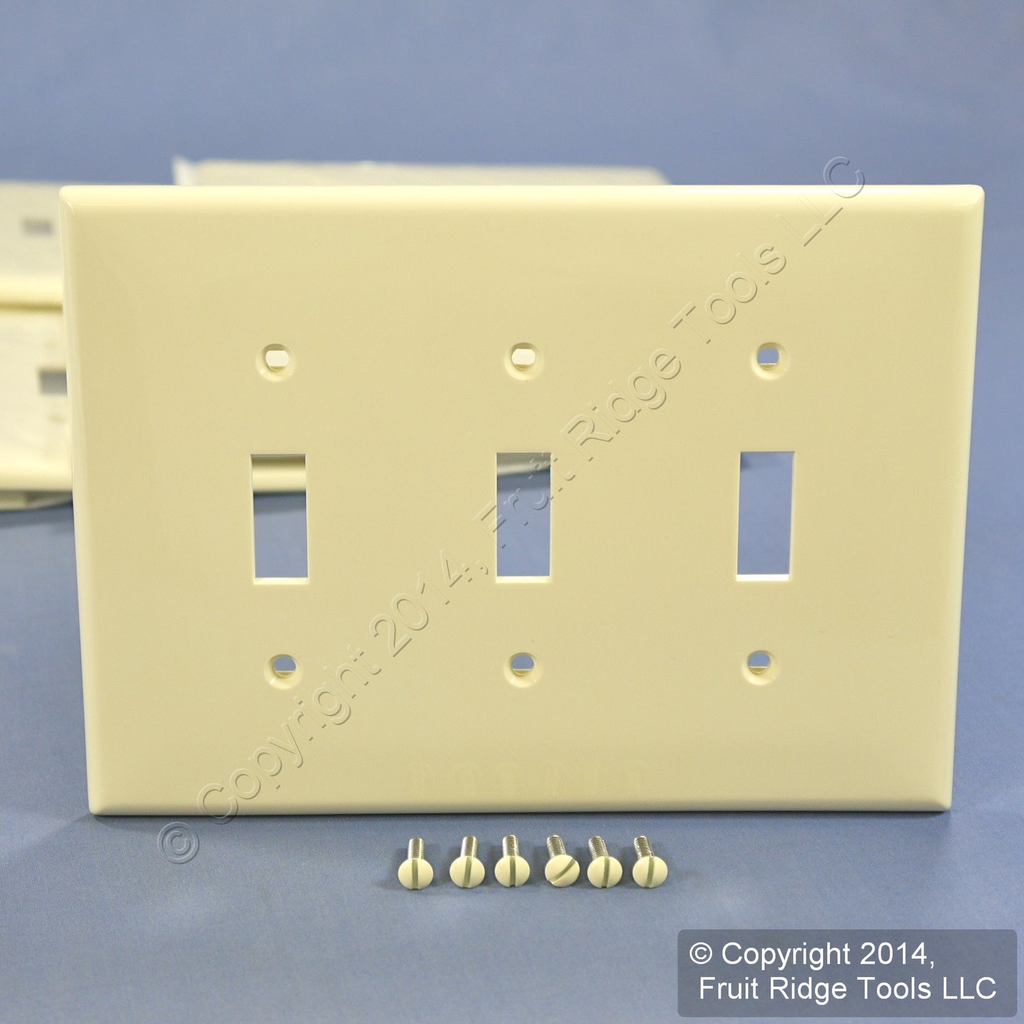Leviton PJ3-A Almond 3-Gang Toggle Unbreakable Nylon Midway Wallplate Cover 10pc