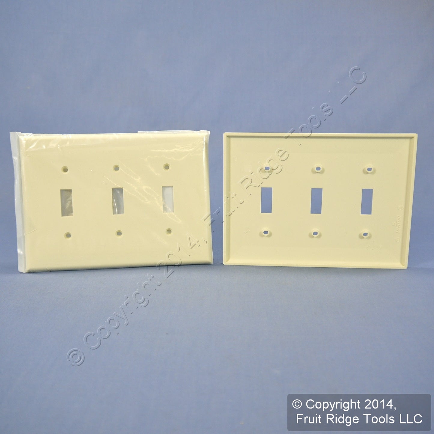 Leviton PJ3-A Almond 3-Gang Toggle Unbreakable Nylon Midway Wallplate Cover 10pc