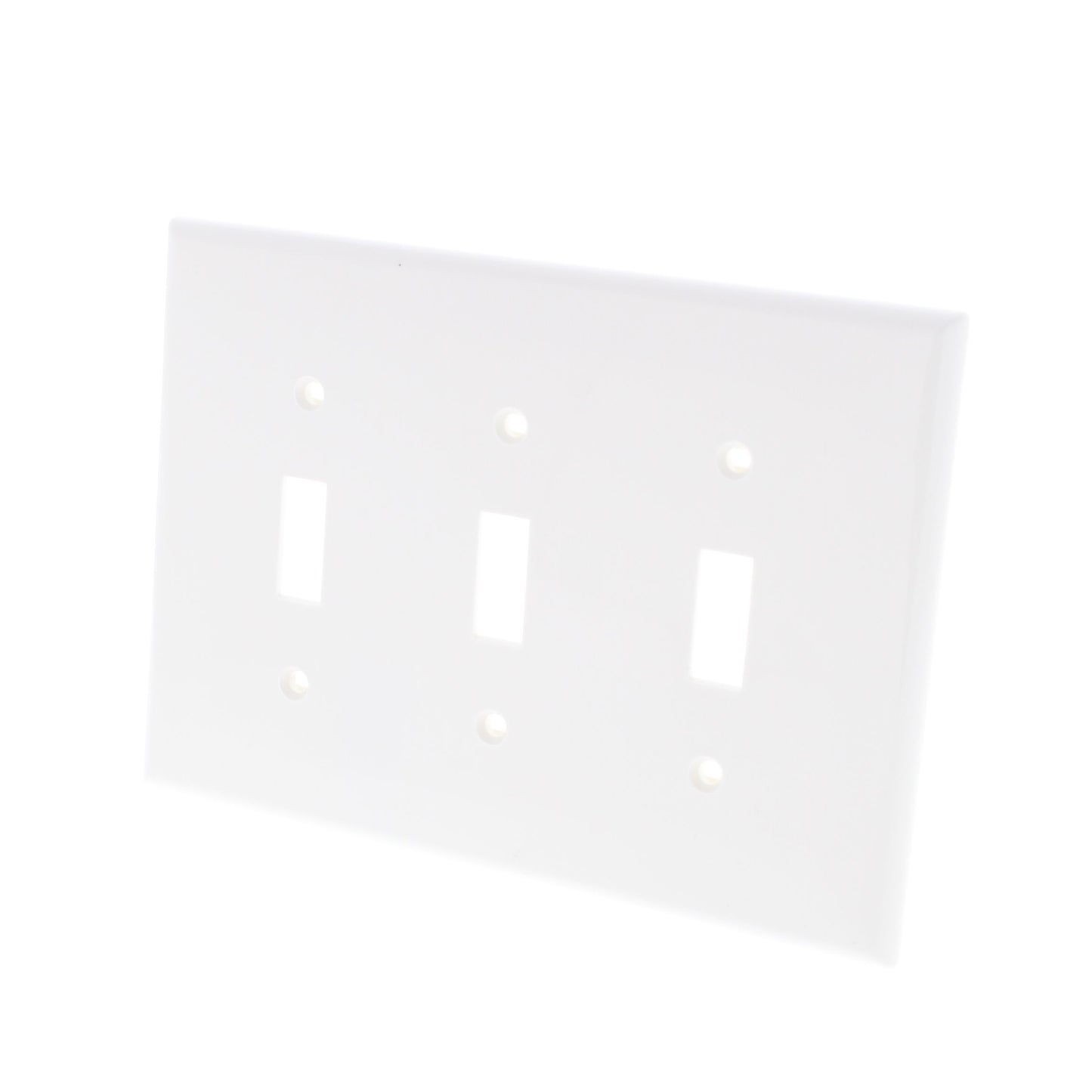 Leviton PJ3-W White 3-Gang Toggle Switch Unbreakable Nylon Midway Wallplate