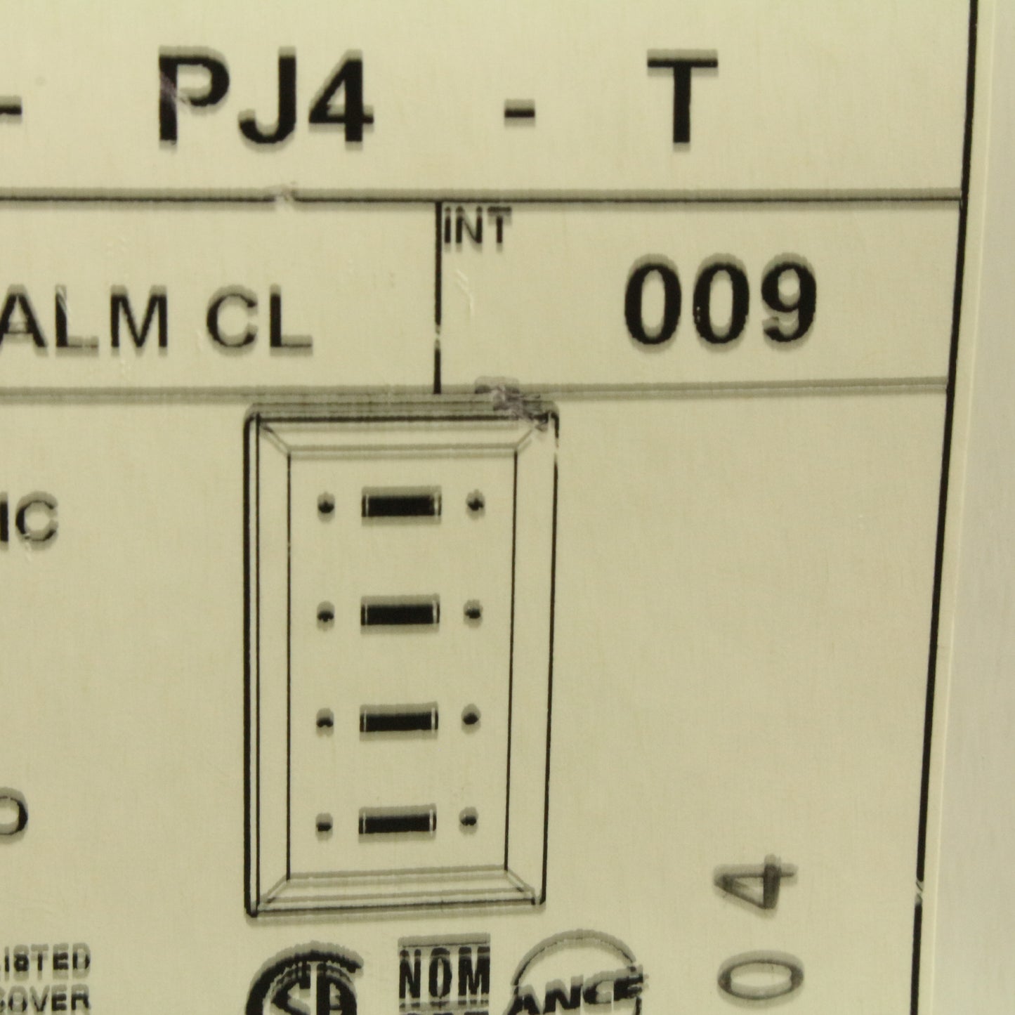 Leviton PJ4-T Lt Almond 4-Gang Toggle Unbreakable Midway Wallplate Cover 10pcs
