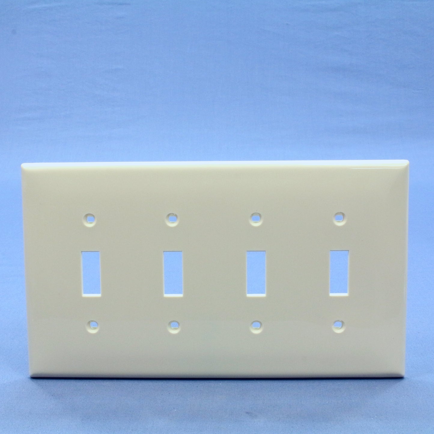Leviton PJ4-T Lt Almond 4-Gang Toggle Unbreakable Midway Wallplate Cover 10pcs