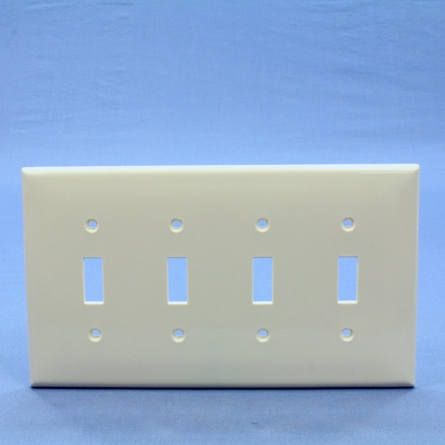 Leviton PJ4-T Lt Almond 4-Gang Toggle Unbreakable Nylon Midway Wallplate Cover