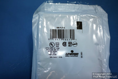 Leviton PJ7-A Almond 1-Gang 1.406in. Outlet Unbreakable Midway Wallplate Cover