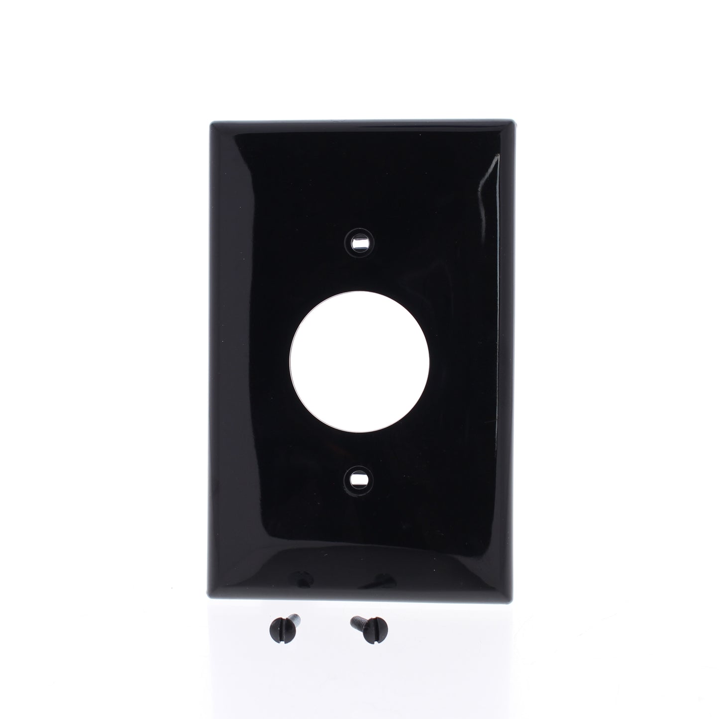 Leviton Black 1.406" Midway Unbreakable Receptacle Wallplate Outlet Cover PJ7-E