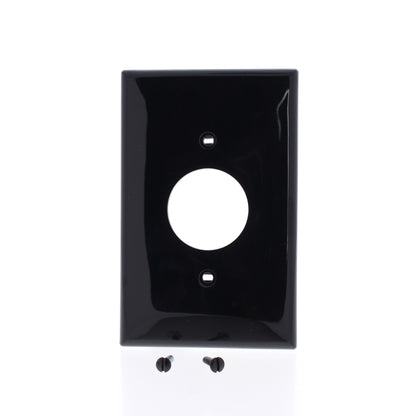 Leviton Black 1.406" Midway Unbreakable Receptacle Wallplate Outlet Cover PJ7-E