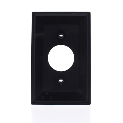 Leviton Black 1.406" Midway Unbreakable Receptacle Wallplate Outlet Cover PJ7-E