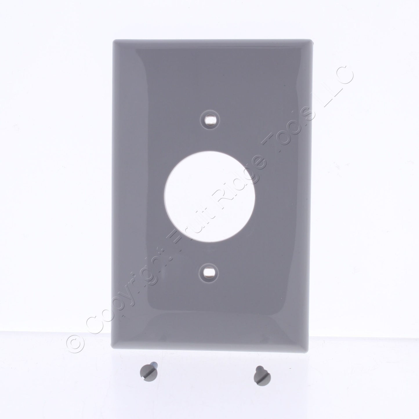 Leviton PJ7-GY Gray 1-Gang 1.406in. Outlet Unbreakable Midway Wallplate Cover