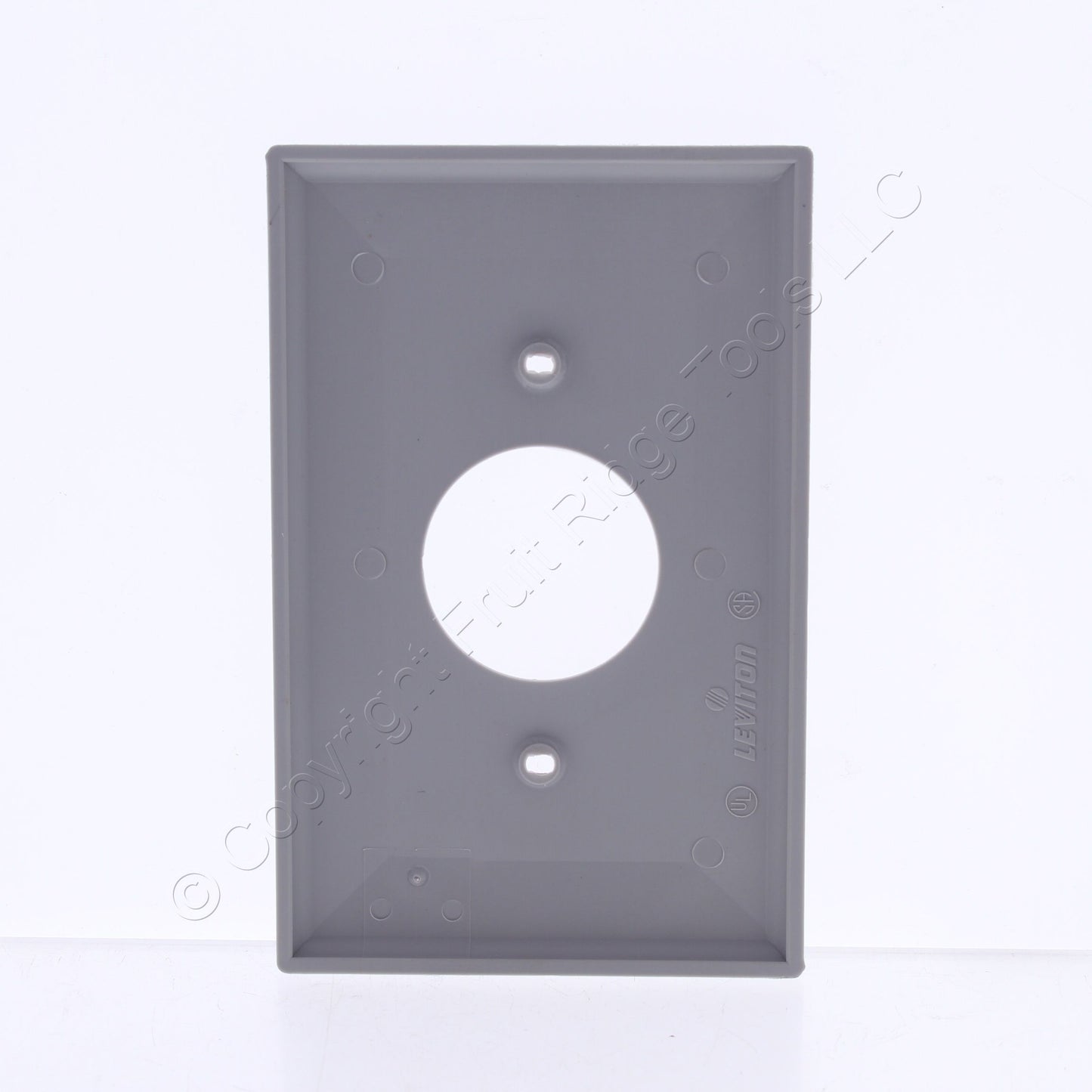 Leviton PJ7-GY Gray 1-Gang 1.406in. Outlet Unbreakable Midway Wallplate Cover