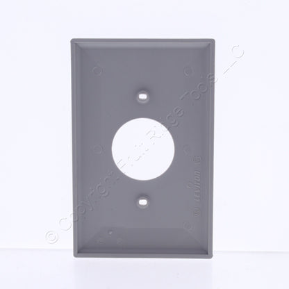 Leviton PJ7-GY Gray 1-Gang 1.406in. Outlet Unbreakable Midway Wallplate Cover