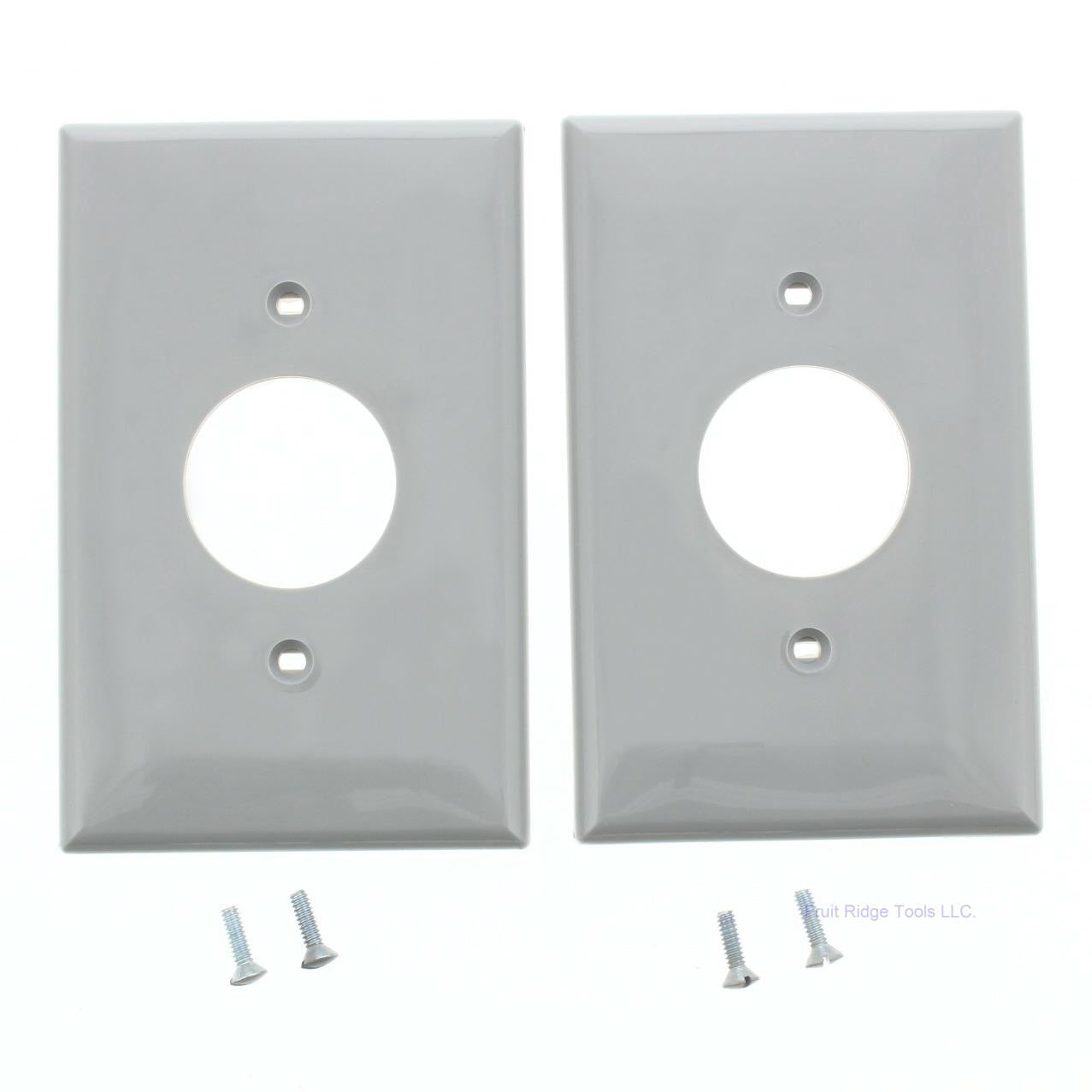 Leviton PJ7-GY Gray 1-Gang 1.406" Outlet Unbreakable Midway Wallplate Cover 2pc