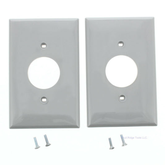 Leviton PJ7-GY Gray 1-Gang 1.406" Outlet Unbreakable Midway Wallplate Cover 2pc