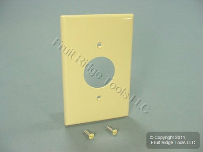 Leviton PJ7-I Ivory 1-Gang 1.406in. Outlet Unbreakable Midway Wallplate Cover