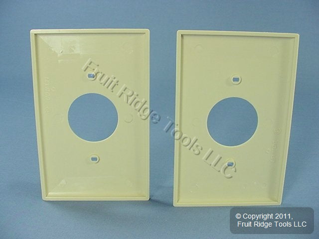 Leviton PJ7-I Ivory 1-Gang 1.406" Outlet Unbreakable Midway Wallplate Cover 2pc