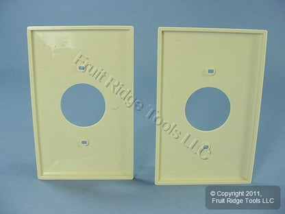 Leviton PJ7-I Ivory 1-Gang 1.406" Outlet Unbreakable Midway Wallplate Cover 2pc