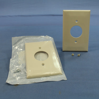 Leviton PJ7-T Lt Almond 1-Gang 1.406in. Outlet Unbreakable Midway Wallplate 2pcs