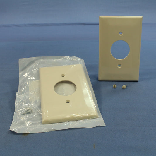 Leviton PJ7-T Lt Almond 1-Gang 1.406in. Outlet Unbreakable Midway Wallplate 2pcs