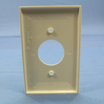 Leviton PJ7-T Lt Almond 1-Gang 1.406in. Outlet Unbreakable Midway Wallplate 2pcs