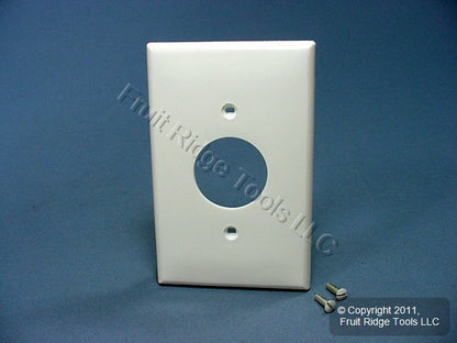 Leviton PJ7-W White 1-Gang 1.406in. Outlet Unbreakable Midway Wallplate Cover