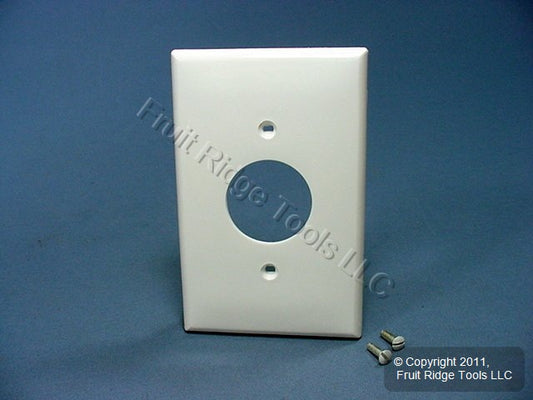 Leviton PJ7-W White 1-Gang 1.406in. Outlet Unbreakable Midway Wallplate Cover