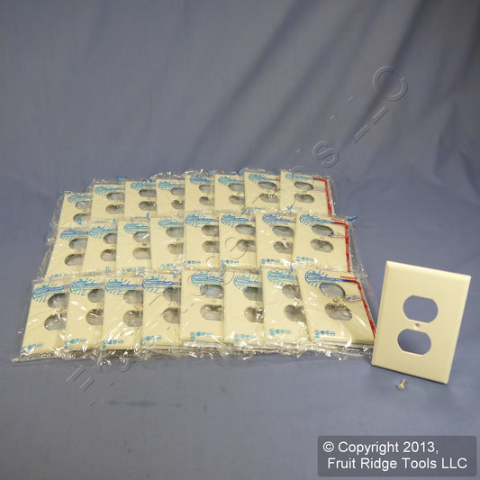 Leviton PJ8-A Almond 1-Gang Duplex Unbreakable Nylon Midway Wallplate Cover 25pc