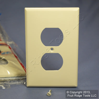 Leviton PJ8-A Almond 1-Gang Duplex Unbreakable Nylon Midway Wallplate Cover 25pc