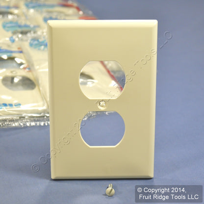 Leviton PJ8-A Almond 1-Gang Duplex Unbreakable Nylon Midway Wallplate Cover 50pc