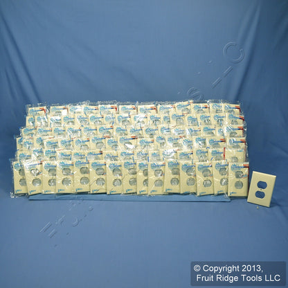 Leviton PJ8-A Almond 1-Gang Duplex Receptacle Outlet Cover Nylon Wallplate 90pcs